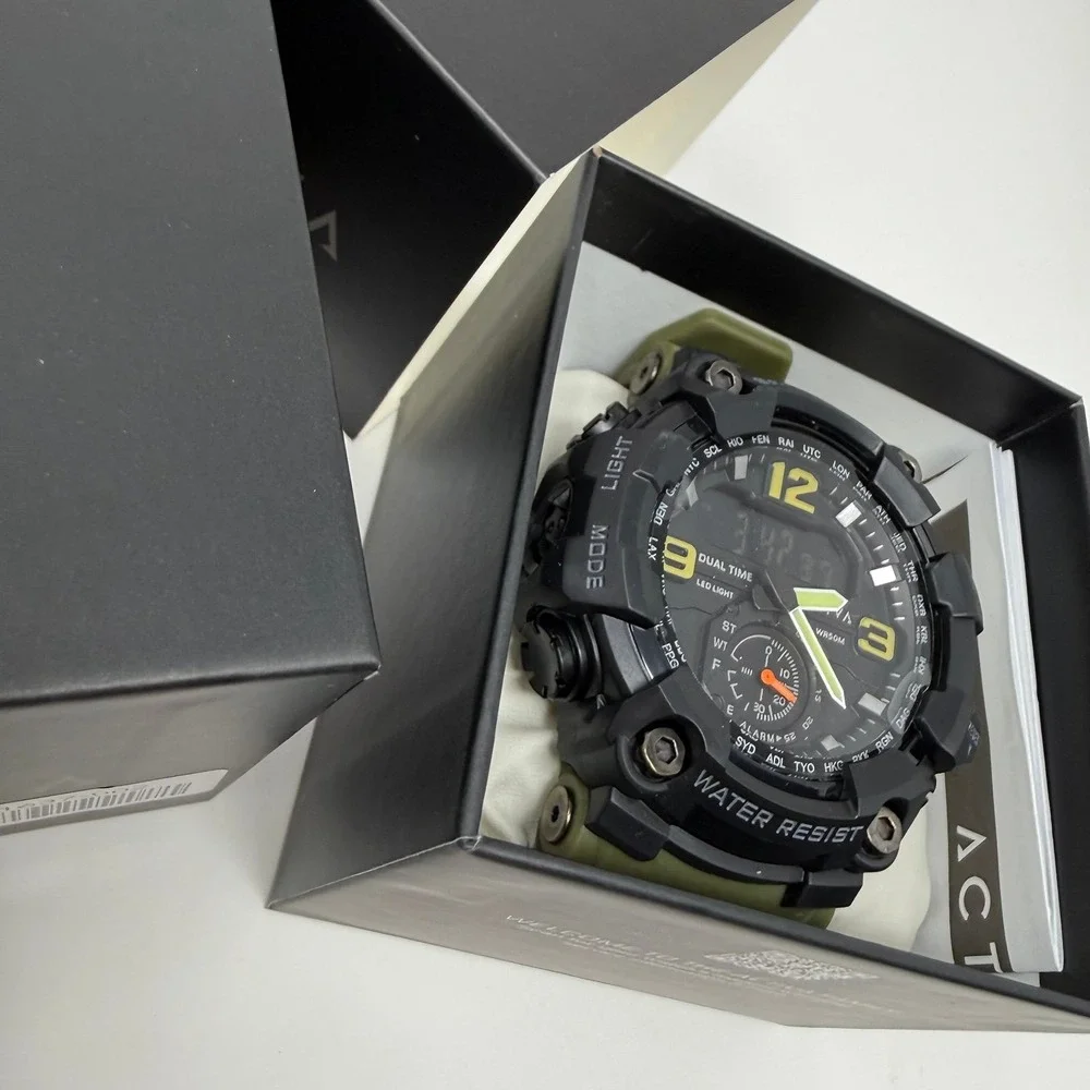 Activa x Invicta BlackOps Men's 56mm Digital Watch Army Green Black ACW1637-002